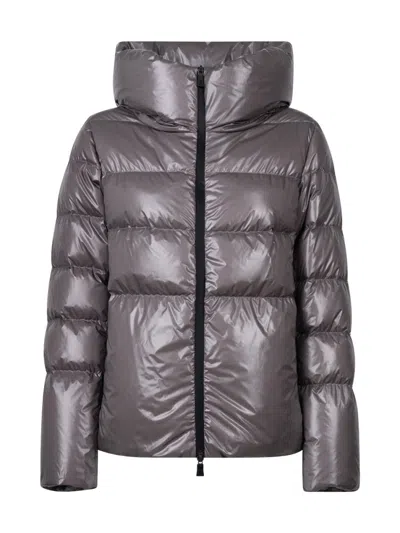 HERNO GREY LAMINAR GLAZED RIPSTOP 2L JACKET