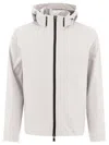 Herno Grey Lightweight Jacket With Design In White