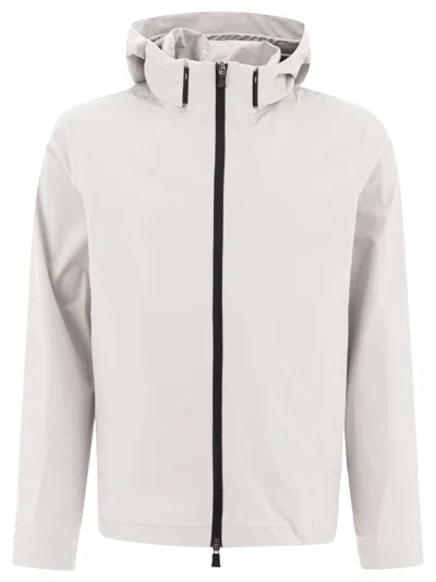 HERNO HERNO GREY LIGHTWEIGHT JACKET WITH DESIGN