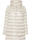Herno Amelia Stand Collar Down Puffer Coat In White
