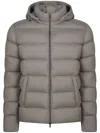 Herno Hooded Padded Jacket In Grey