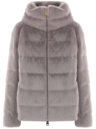 Herno Grey Polyester Clothing Jackets In Gray