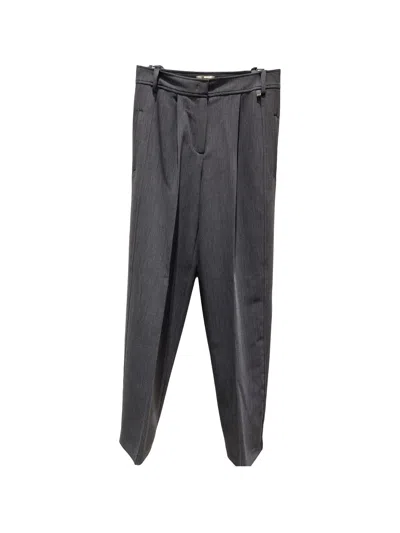 Herno Grey Polyester Viscose Elastan Pants In Gray