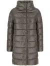 Herno Women Dora Long Down Jacket In Gray