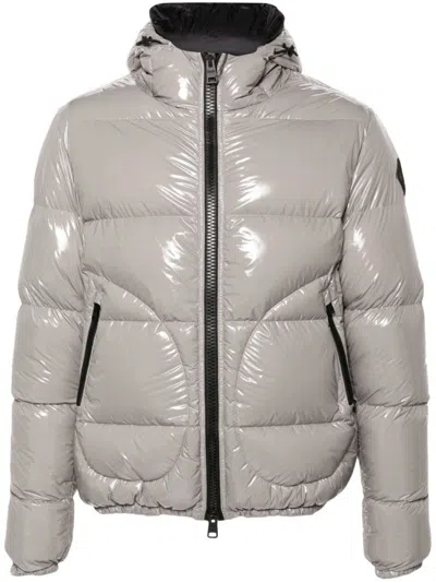 HERNO GREY RELAXED FIT PADDED JACKET