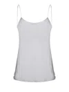 Herno Beige Top With Spaghetti Straps In Satin Woman In Grey