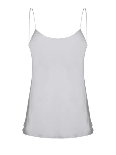 HERNO GREY SATIN BLOUSE