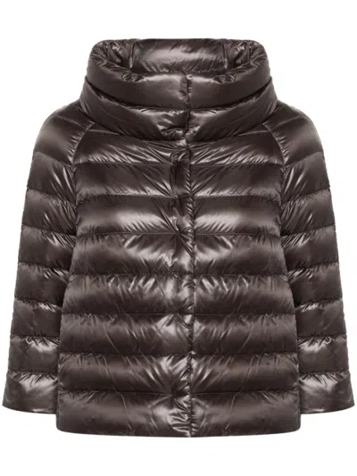 HERNO GREY SOFIA SHORT DOWN JACKET