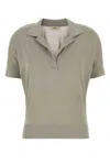 Herno Grey Solid Shirt Collar Polo In Gray