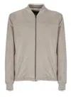 Herno Grey Suede Effect Jacket In Grey