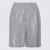 Herno Metallic Effect Shorts In Grey