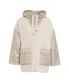 Herno Resort Jacket In Wool And Ultralight Nylon In Neutral