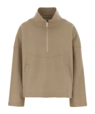 Herno Half-zip Sweatshirt In Gray