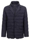 Herno Polyester Down Jacket With Feather-down Padding For Men In Blue