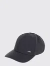 Herno Curved Brim Baseball Hat Structured Shape In Gray