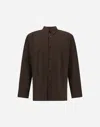 Herno Hemd Aus Jersey Crepe In Brown