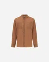 Herno Hemdbluse Aus Soft Wool In Brown