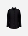 Herno Hemdbluse Aus Textured Viscose In Black