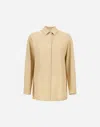 Herno Hemdbluse Aus Textured Viscose In Neutral