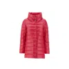 Herno Multicolor Polyamide Coat In Pink