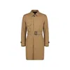 Herno Belted Single Breasted Coat In Brown