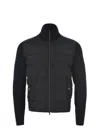 Herno Men Knitted And Padded Cardigan In Blue