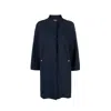 Herno Concealed-fastening Coat In Blue