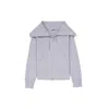 Herno Wide-collar Zip-up Jacket In Purple