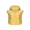 Herno Bicolor Polyamide Sleveless Jacket In Yellow