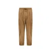 Herno Drawstring Elastic Waist Pants In Brown