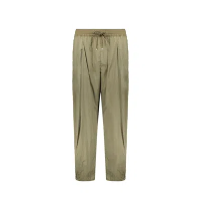 Herno Drawstring Elastic Waist Pants In Green