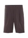 Herno Elasticated Lateral Pockets Shorts In Brown
