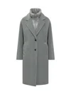 Herno Grey Coat With Padded Vest Inside In Gray
