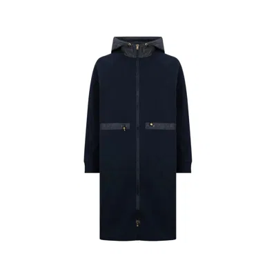 Herno Hooded Coat In Blue
