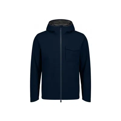 Herno Hooded Rain Jacket In Blue