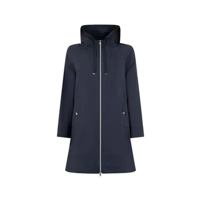 Herno Lightweight Parka Coat In Blue