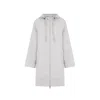 Herno Lightweight Parka Coat In Gray