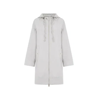 Herno Lightweight Parka Coat In Gray