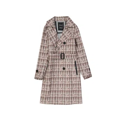 Herno Linen Trench Coat In Neutral