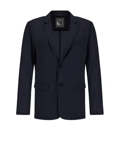 Herno Navy Blue Single Breasted Jacket