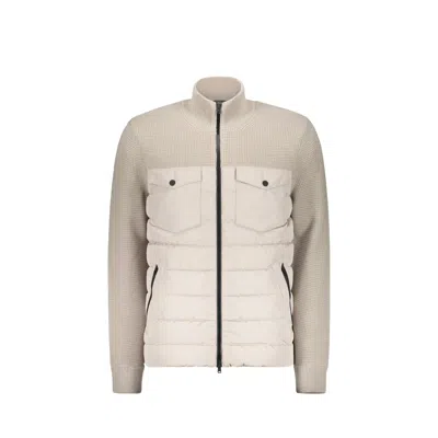Herno P Ed Panel Knitted Jacket In Neutral