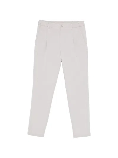 Herno Pleated Straight Trousers In Neutral
