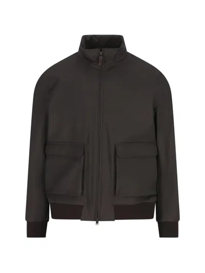 Herno Pocket Bomber Jacket In Multi