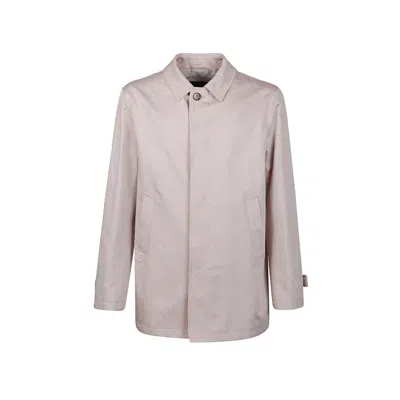 Herno Single Breasted Coat In Pink