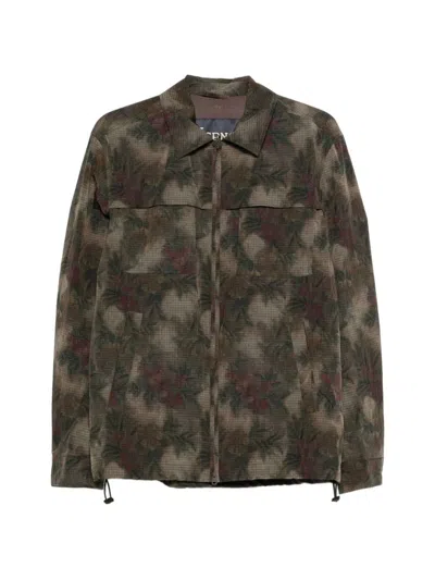 Herno Zip-up Jacket In Brown