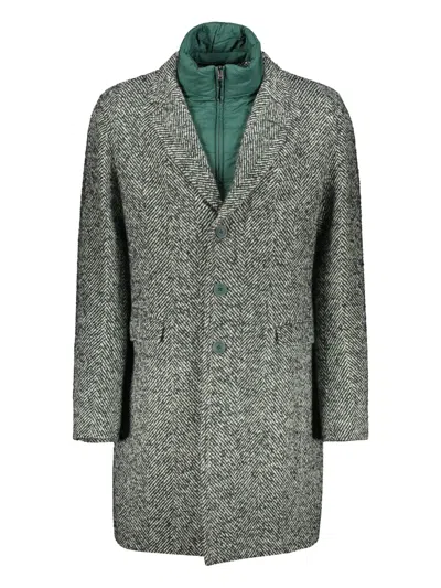 HERNO HERRINGBONE-PATTERNED COAT