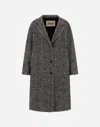 Herno Coat In Herringbone R-wool In Gray