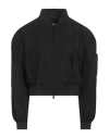 Herno Hevò Woman Jacket Black Size 6 Polyester, Cotton, Wool In Black