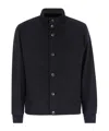 Herno Men Silk And Cashmere Bomber Jacket In Black