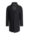 Herno High Collar Coat In Black